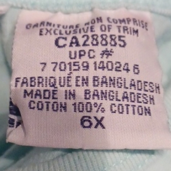 $4 Add-on Light Blue Tank Top - Size 6X - Picture 5 of 5